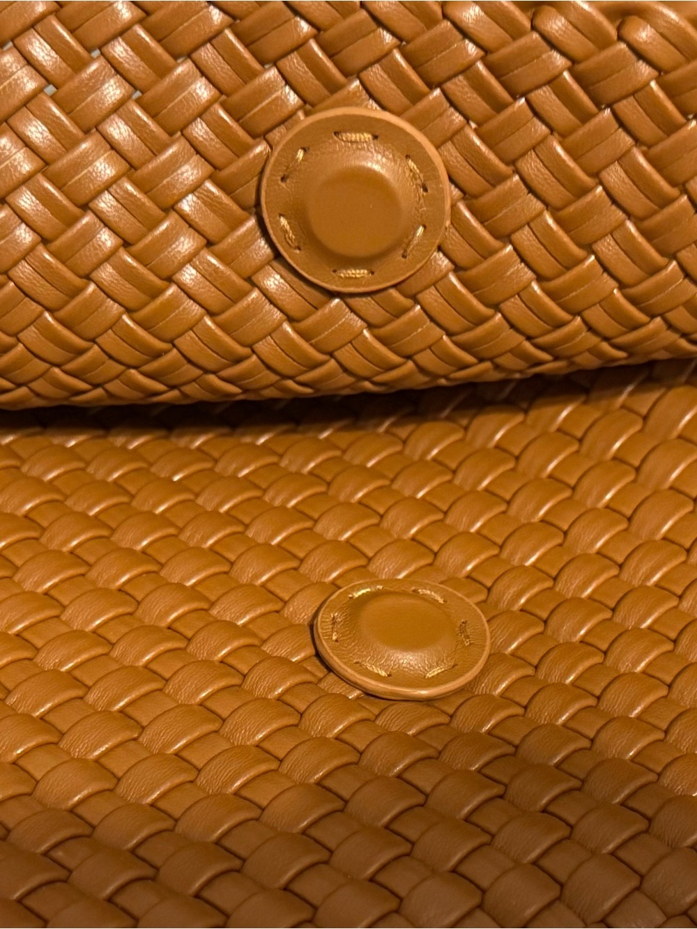Melie Bianco Natalia Woven Shoulder Bag in Saddle - Picture 11 of 12